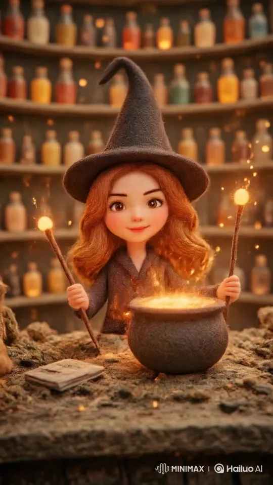 Witches Conjuring with Cauldrons and Wands – AI Generated Video | Hailuo AI