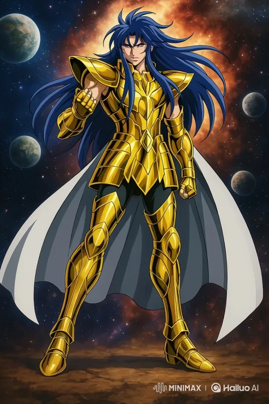 Mysterious Golden Knight Addresses the Cosmos in Silent Video – AI Generated Video | Hailuo AI