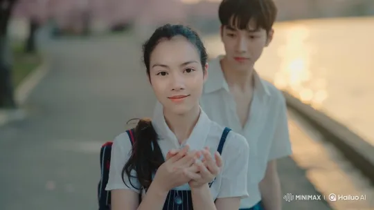 Young Couple Sharing an Intimate Moment by Water – AI Generated Video | Hailuo AI
