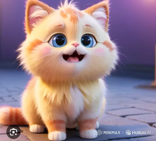 Fluffy Kitten's Terror as Lion Chases Through Forest – AI Generated Video | Hailuo AI