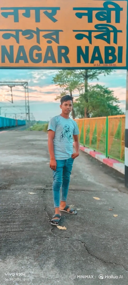 Young Man Stands Still on Nagar Nabi Train Platform – AI Generated Video | Hailuo AI