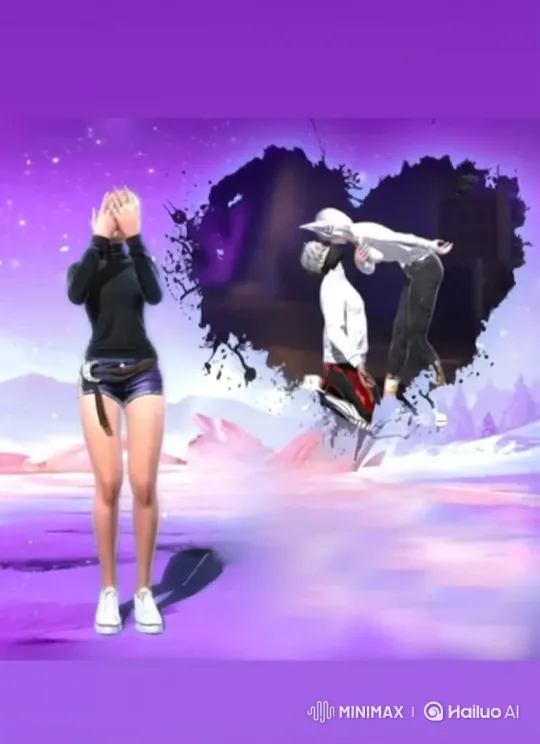 Melancholic Female Amidst Floating Romantic Scene – AI Generated Video | Hailuo AI
