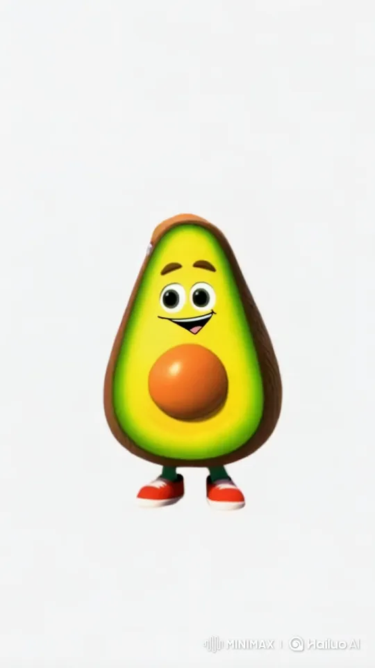 Animated Avocado Buys Electric Guitar and Leaves Happily – AI Generated Video | Hailuo AI