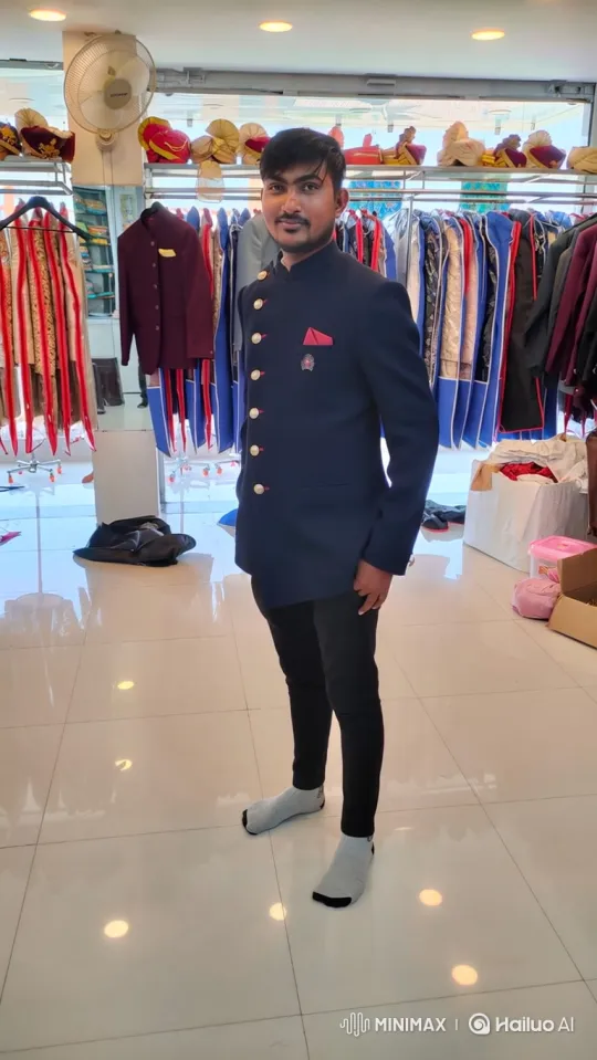 Young Man in Menswear Store Inspecting Jacket – AI Generated Video | Hailuo AI