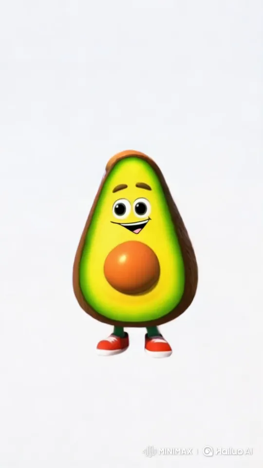 Avocado Character Enjoying a Day at the Beach – AI Generated Video | Hailuo AI