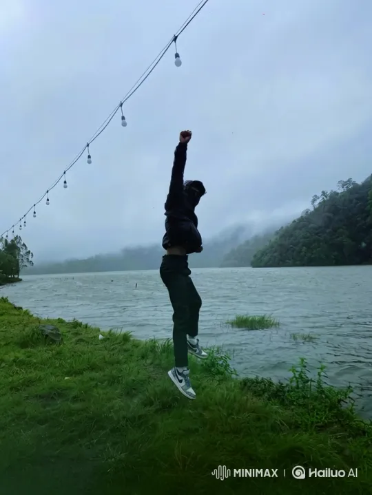 Triumphant Jump Over Earth's Majestic Landscape – AI Generated Video | Hailuo AI