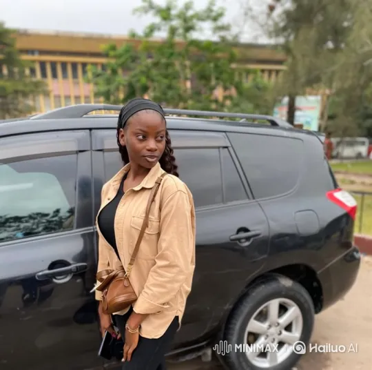 Young Woman's Smile Evolution by Black SUV – AI Generated Video | Hailuo AI