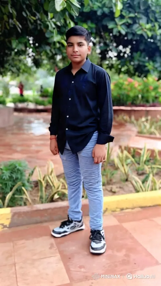 Young Boy Meets Man Resembling Modi in Park – AI Generated Video | Hailuo AI