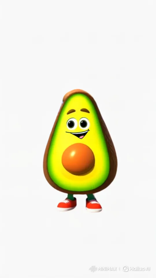 3D Avocado Character Buys Dim Sum at Night Food Court – AI Generated Video | Hailuo AI