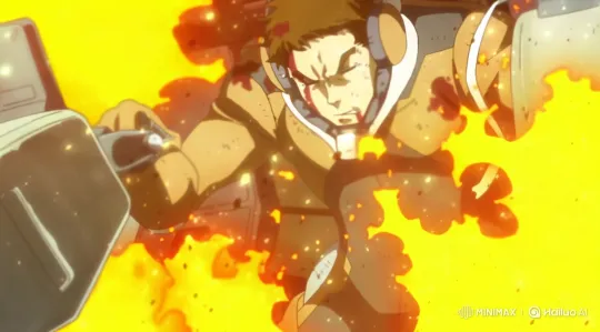 Anime Character Heals Amidst Fiery Explosion – AI Generated Video | Hailuo AI