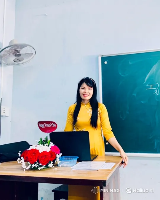 Female Teacher Explains Concept in Classroom – AI Generated Video | Hailuo AI