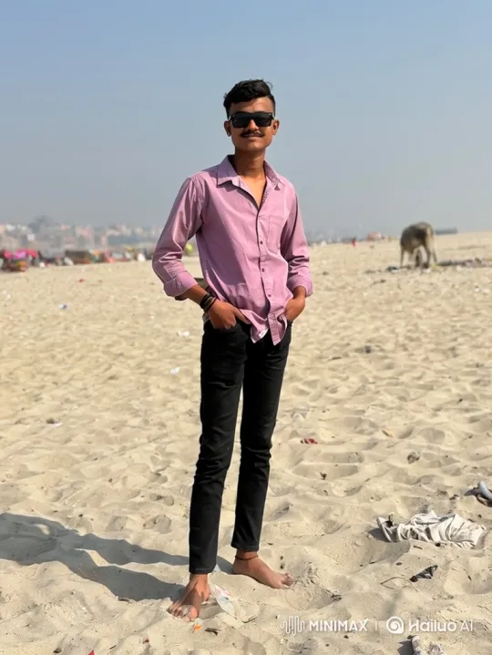 Young Man Meets Modi Impersonator on Beach – AI Generated Video | Hailuo AI