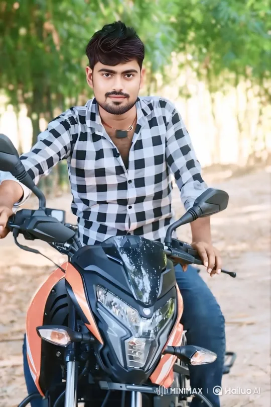 Young Man Rides Motorcycle Through Scenic Path – AI Generated Video | Hailuo AI