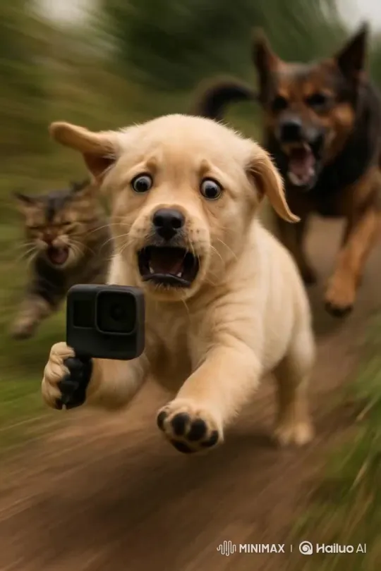 Cat vs. Dog: 20-Second Conflict Video – AI Generated Video | Hailuo AI
