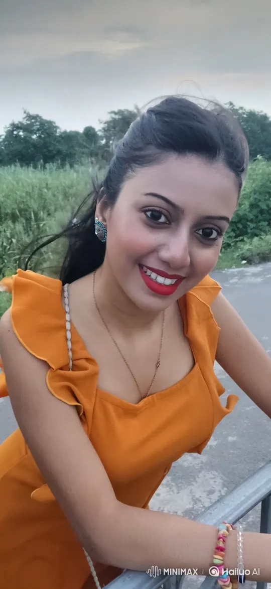 Young Woman in Golden Hour Walking Along Path – AI Generated Video | Hailuo AI