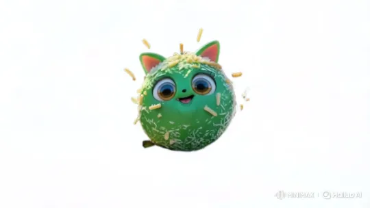 Animated Klepon Enjoying Whimsical Bath Time – AI Generated Video | Hailuo AI