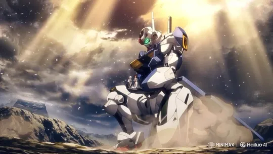 Colossal Mecha Amidst Cherry Blossoms: A Moment of Awe – AI Generated Video | Hailuo AI