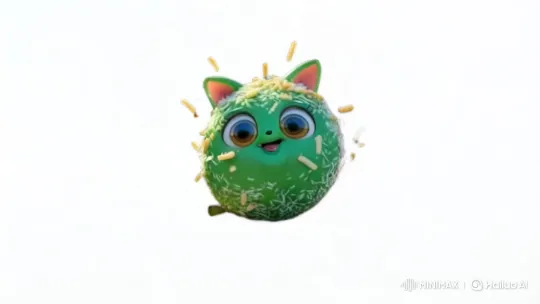 Pixar-style Creature Enjoying Milk in Sunny Yard – AI Generated Video | Hailuo AI