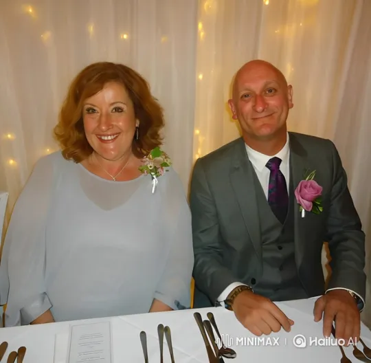 Joyful Newlywed Couple at Wedding Reception – AI Generated Video | Hailuo AI