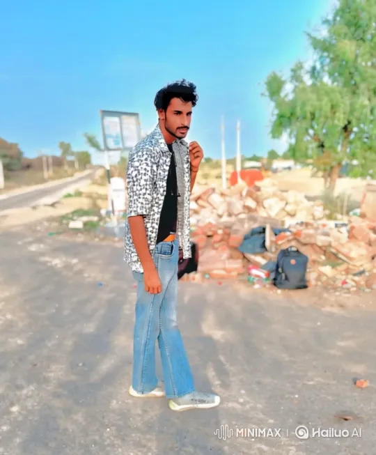 Young Man in Thoughtful Pose on Road with Nature Background – AI Generated Video | Hailuo AI