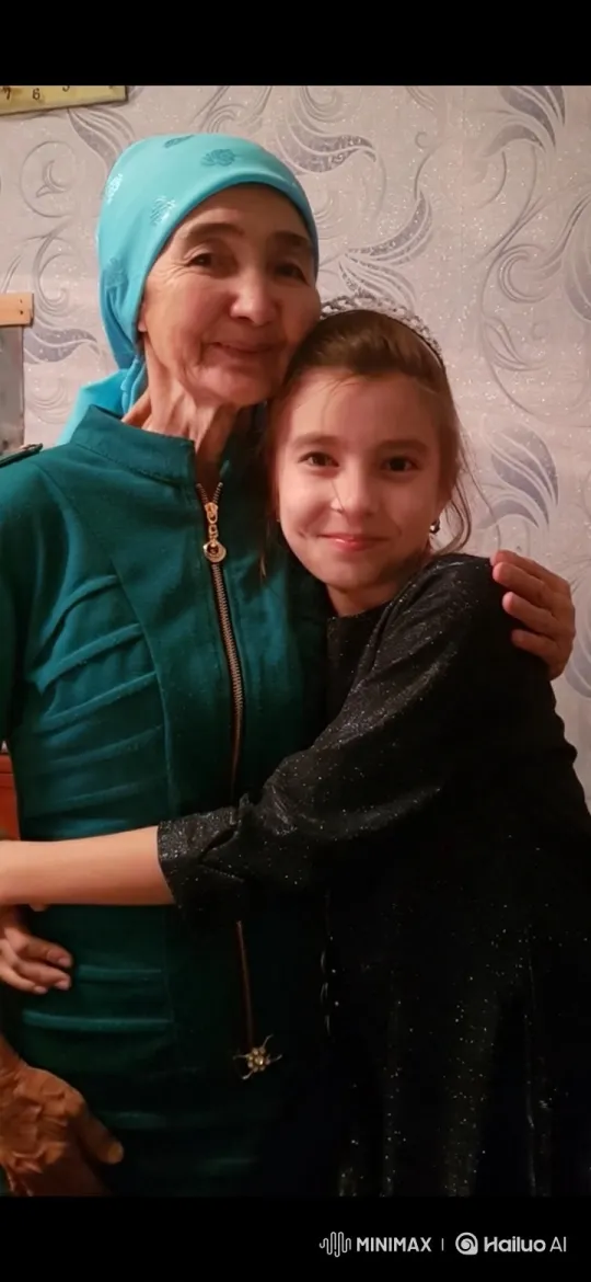 Elderly Woman and Young Girl Share Tender Embrace – AI Generated Video | Hailuo AI