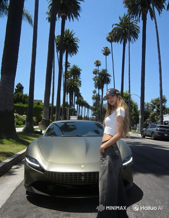 Woman Transforms Sports Car into Robot in Futuristic City – AI Generated Video | Hailuo AI