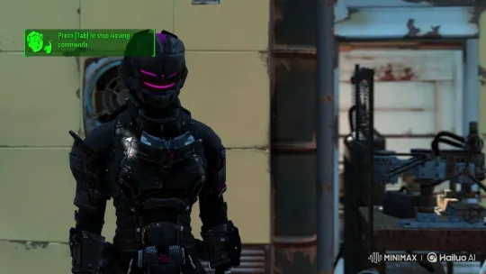 Armored Figure Brutally Attacks Companion in Industrial Setting – AI Generated Video | Hailuo AI