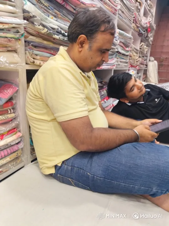 Man Focused on Tablet at Ganga Ghat – AI Generated Video | Hailuo AI