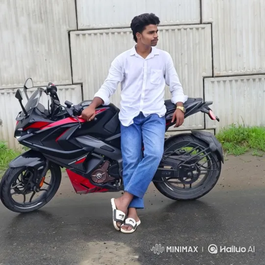 Young Man with Motorcycle to Earth from Space – AI Generated Video | Hailuo AI