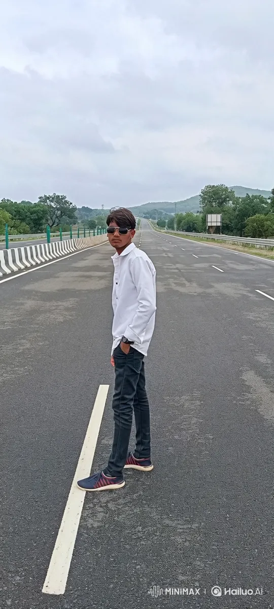 Young Man Boards Car on Empty Highway – AI Generated Video | Hailuo AI