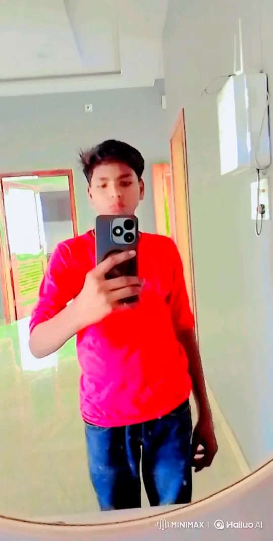 Young Man Taking Selfie in Mirror – AI Generated Video | Hailuo AI