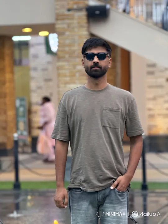 Indian Prime Minister Lookalike Meets Man in Outdoor Plaza – AI Generated Video | Hailuo AI