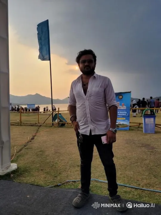 PM Modi greets a man beside a pillar at a sunset event – AI Generated Video | Hailuo AI
