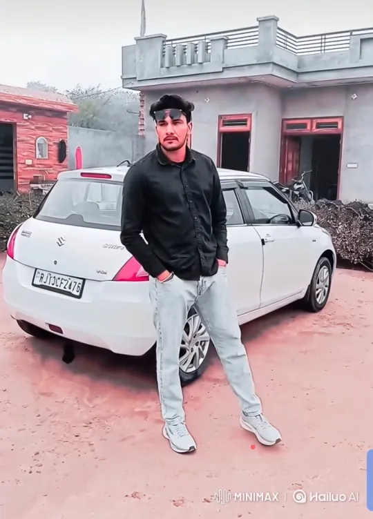 Young Man Meets Narendra Modi in Dusty Yard – AI Generated Video | Hailuo AI
