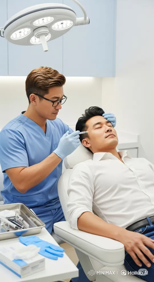 Cosmetic Injection Procedure in Bright Clinic – AI Generated Video | Hailuo AI