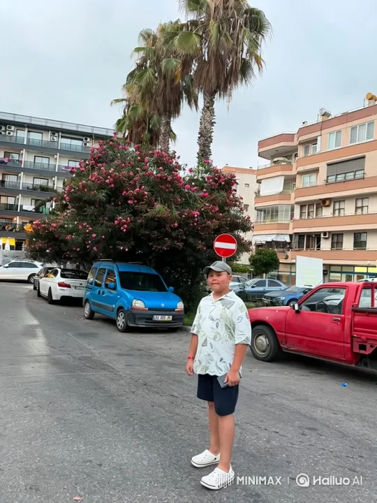 Boy Transforms from City to Shoreline in Magical Transition – AI Generated Video | Hailuo AI