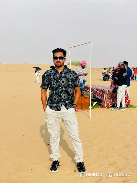 Young Man Meets Prime Minister Modi in Desert Setting – AI Generated Video | Hailuo AI