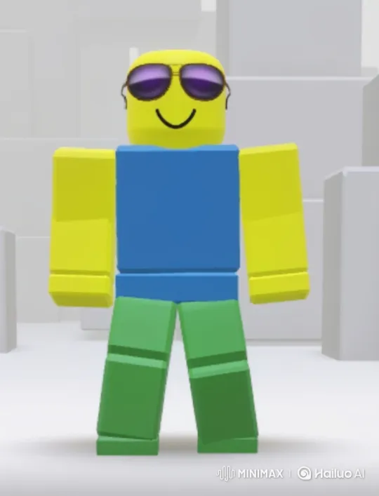 Roblox Character Enjoying a Burger and Watching Out the Window – AI Generated Video | Hailuo AI