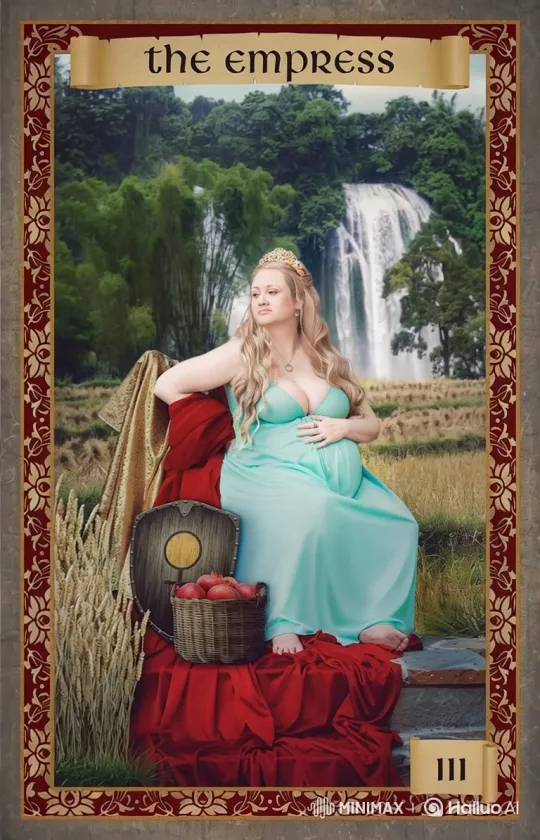 The Empress' Tarot Card: A Serene Pregnancy in Nature – AI Generated Video | Hailuo AI