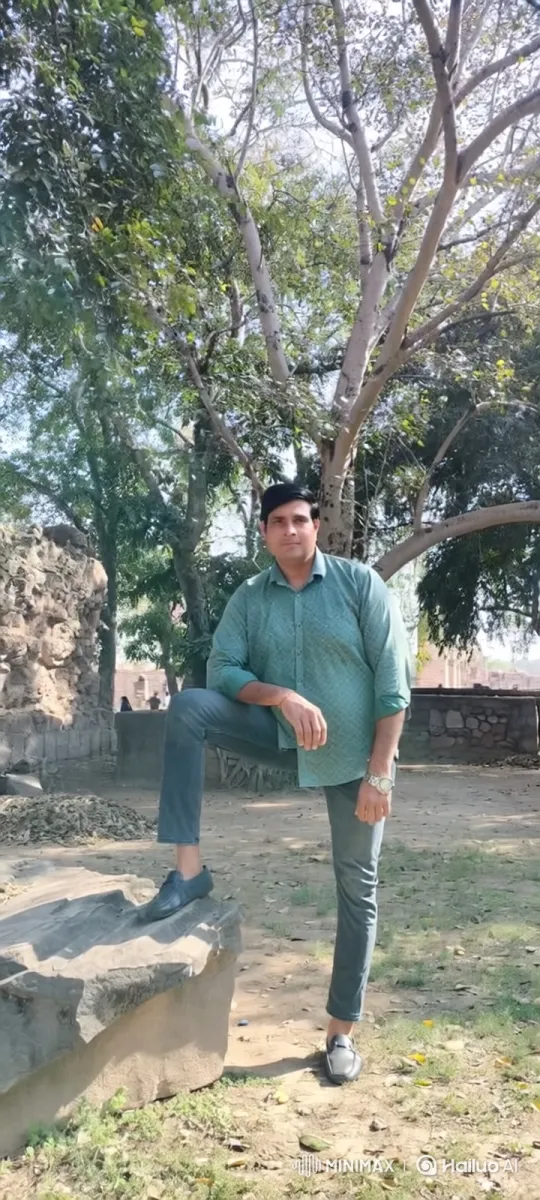 Russian President Putin greets man in park with ancient ruins background – AI Generated Video | Hailuo AI