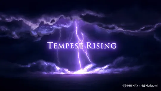 Tempest Rising Anime Opening with Lightning Reveal – AI Generated Video | Hailuo AI