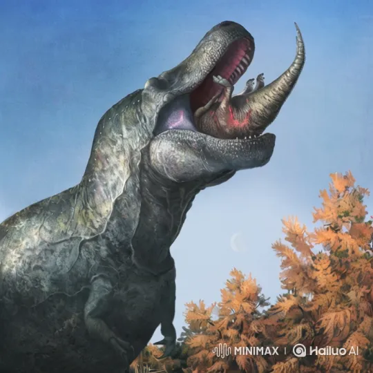 Tyrannosaurus Engulfs Prey in Realistic Prehistoric Scene – AI Generated Video | Hailuo AI