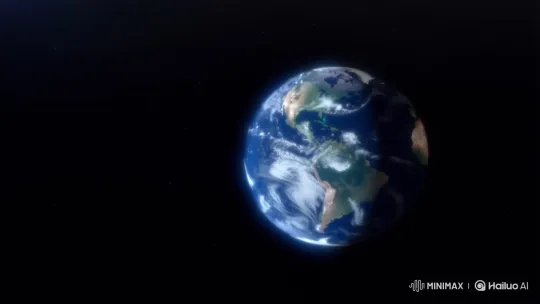 Approaching Earth: A Journey from Deep Space to the Blue Planet – AI Generated Video | Hailuo AI