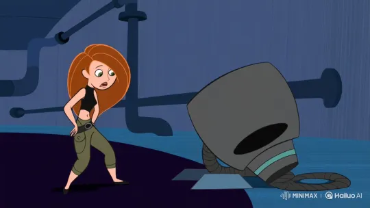 Kim Possible's Hair Caught in Powerful Vacuum – AI Generated Video | Hailuo AI