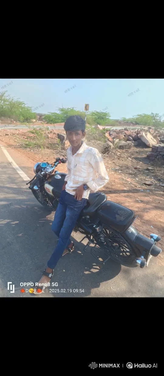 Young Man on Motorcycle Reflects on a Rural Road – AI Generated Video | Hailuo AI