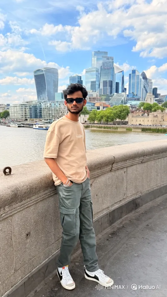 Prime Minister Modi Greets Young Man by the Thames – AI Generated Video | Hailuo AI