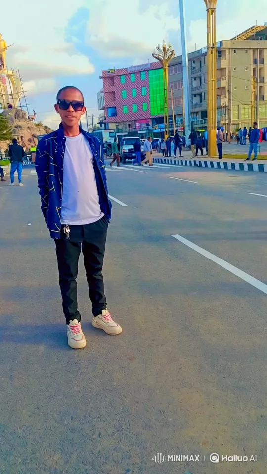Young Man Walks Confidently Through Bustling City – AI Generated Video | Hailuo AI
