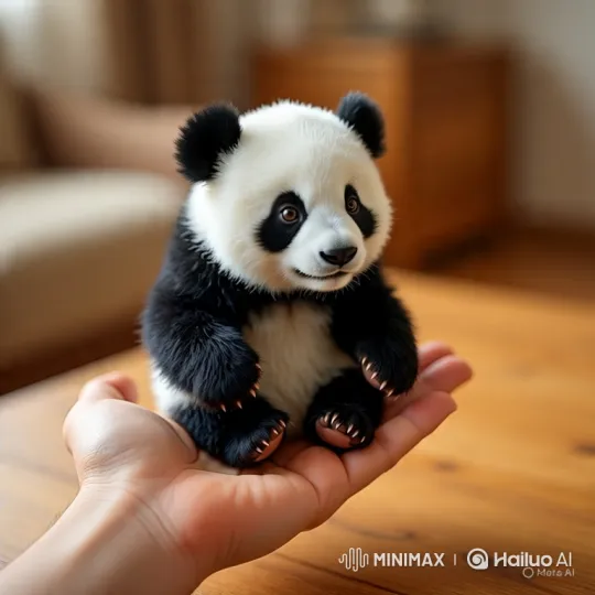 Baby Panda Delights in Gentle Dance Routine – AI Generated Video | Hailuo AI