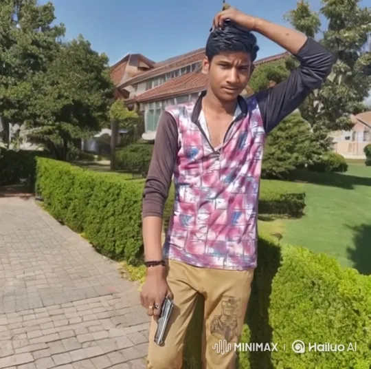 Young Man with Gun in Garden as PM Modi Arrives – AI Generated Video | Hailuo AI