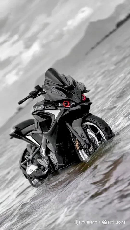 Motorcycle to Earth: A Cinematic Zoom from Shore to Orbit – AI Generated Video | Hailuo AI